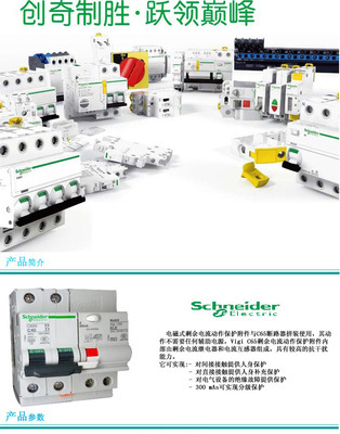 施耐德VIGI C65N 2P C25A漏电附件 品质与安全的守护者