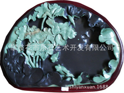 苴却精雕·手工石雕荷花砚 一方传家石砚的诗意与技艺
